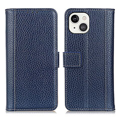 Leather Case Stands Flip Cover T23 Holder for Apple iPhone 13 Blue