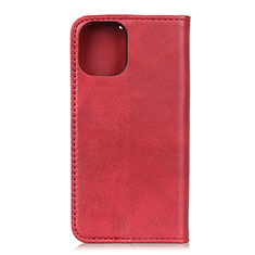 Leather Case Stands Flip Cover T24 Holder for Xiaomi Mi 11 5G Red