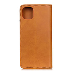 Leather Case Stands Flip Cover T24 Holder for Xiaomi Mi 11 Lite 4G Light Brown