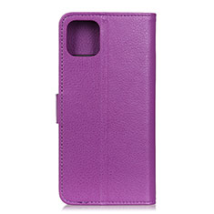 Leather Case Stands Flip Cover T25 Holder for Xiaomi Mi 11 Lite 4G Purple