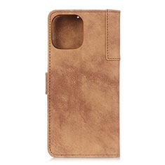 Leather Case Stands Flip Cover T29 Holder for Xiaomi Mi 11 Lite 4G Brown