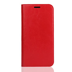 Leather Case Stands Flip Cover U01 Holder for Huawei Enjoy 8S Red