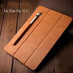 Leather Case Stands Flip Cover with Apple Pencil Holder for Apple iPad Pro 10.5 Brown