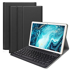 Leather Case Stands Flip Cover with Keyboard K01 for Huawei MatePad 10.8 Black