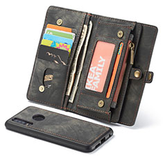 Leather Case Stands Flip Cover Z02 Holder for Huawei Nova 4e Black