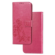 Leather Case Stands Flip Flowers Cover Holder for Sony Xperia 1 II Red