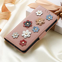 Leather Case Stands Flip Flowers Cover Holder S02D for Xiaomi Poco F4 GT 5G Rose Gold