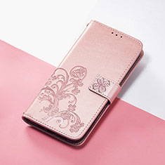 Leather Case Stands Flip Flowers Cover Holder S03D for Huawei Honor 90 5G Rose Gold