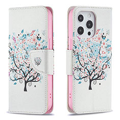 Leather Case Stands Flip Flowers Cover Z02 Holder for Apple iPhone 14 Pro Mixed