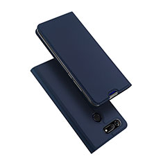 Leather Case Stands Flip Holder Cover for Huawei Honor V20 Blue