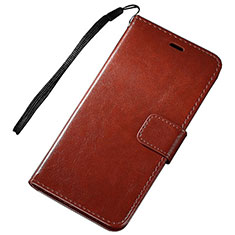 Leather Case Stands Flip Holder Cover for Huawei Nova Lite 3 Brown