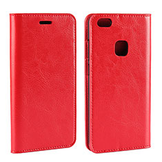 Leather Case Stands Flip Holder Cover for Huawei P10 Lite Red