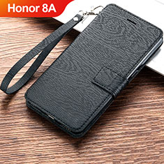 Leather Case Stands Flip Holder Cover for Huawei Y6 Prime (2019) Black