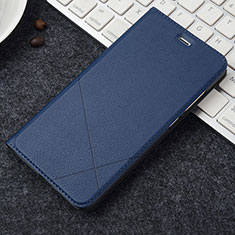 Leather Case Stands Flip Holder Cover for Oppo A3 Blue