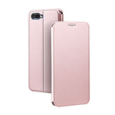 Leather Case Stands Flip Holder Cover for Oppo R17 Neo Rose Gold