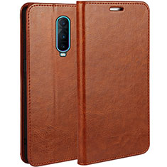Leather Case Stands Flip Holder Cover for Oppo R17 Pro Orange