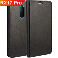 Leather Case Stands Flip Holder Cover for Oppo RX17 Pro Black