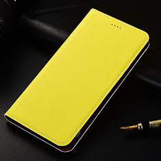 Leather Case Stands Flip Holder Cover for Samsung Galaxy A6s Yellow