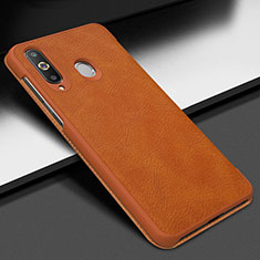 Leather Case Stands Flip Holder Cover for Samsung Galaxy A8s SM-G8870 Brown