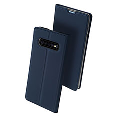 Leather Case Stands Flip Holder Cover for Samsung Galaxy S10 Plus Blue