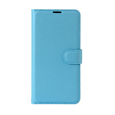 Leather Case Stands Flip Holder Cover for Wiko Wim Lite 4G Sky Blue