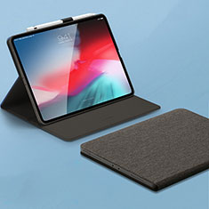 Leather Case Stands Flip Holder Cover L01 for Apple iPad Pro 11 (2018) Gray