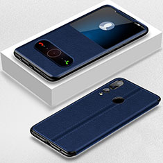 Leather Case Stands Flip Holder Cover L01 for Huawei Nova 4 Blue