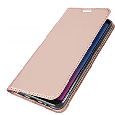 Leather Case Stands Flip Holder Cover L01 for Samsung Galaxy A6s Rose Gold