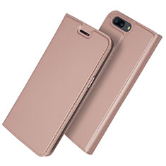 Leather Case Stands Flip Holder Cover L03 for OnePlus 5T A5010 Rose Gold