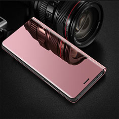 Leather Case Stands Flip Holder Mirror Cover for Oppo RX17 Pro Rose Gold