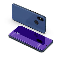 Leather Case Stands Flip Holder Mirror Cover for Samsung Galaxy A8s SM-G8870 Purple
