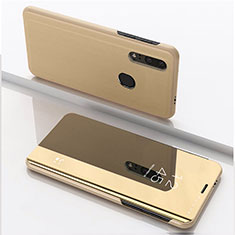 Leather Case Stands Flip Mirror Cover Holder for Huawei Enjoy 9s Gold