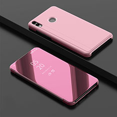Leather Case Stands Flip Mirror Cover Holder for Huawei Honor 10 Lite Rose Gold
