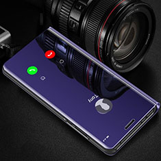 Leather Case Stands Flip Mirror Cover Holder for Huawei Honor V30 Pro 5G Purple