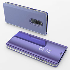 Leather Case Stands Flip Mirror Cover Holder for Huawei Mate 10 Lite Purple