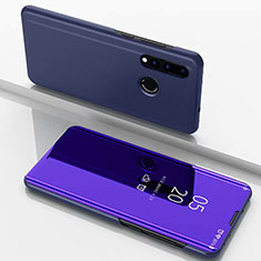 Leather Case Stands Flip Mirror Cover Holder for Huawei Nova 3i Blue