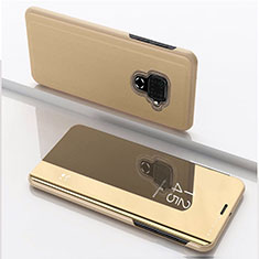 Leather Case Stands Flip Mirror Cover Holder for Huawei Nova 5i Pro Gold
