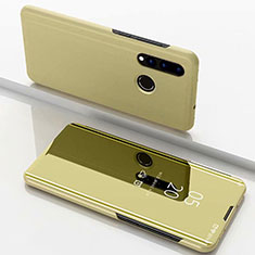 Leather Case Stands Flip Mirror Cover Holder for Huawei P Smart+ Plus Gold