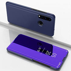 Leather Case Stands Flip Mirror Cover Holder for Huawei P30 Lite New Edition Purple