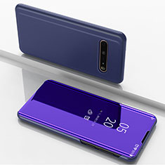 Leather Case Stands Flip Mirror Cover Holder for LG V60 ThinQ 5G Purple
