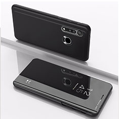 Leather Case Stands Flip Mirror Cover Holder for Motorola Moto G8 Plus Black