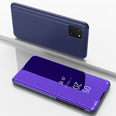 Leather Case Stands Flip Mirror Cover Holder for Samsung Galaxy M60s Purple