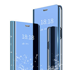Leather Case Stands Flip Mirror Cover Holder for Xiaomi Mi 6X Blue