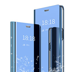 Leather Case Stands Flip Mirror Cover Holder for Xiaomi Mi 9 Pro Blue