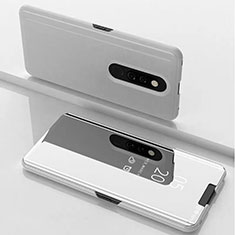 Leather Case Stands Flip Mirror Cover Holder for Xiaomi Mi 9T White