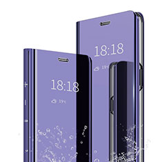 Leather Case Stands Flip Mirror Cover Holder for Xiaomi Mi A2 Purple