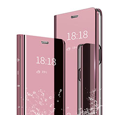Leather Case Stands Flip Mirror Cover Holder for Xiaomi Mi A3 Lite Rose Gold