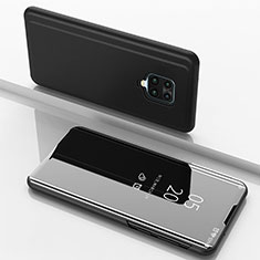 Leather Case Stands Flip Mirror Cover Holder for Xiaomi Poco M2 Pro Black