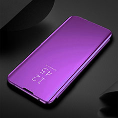 Leather Case Stands Flip Mirror Cover Holder for Xiaomi Redmi Note 8T Hot Pink