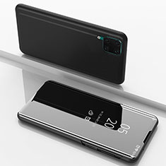 Leather Case Stands Flip Mirror Cover Holder L02 for Huawei Nova 7i Black